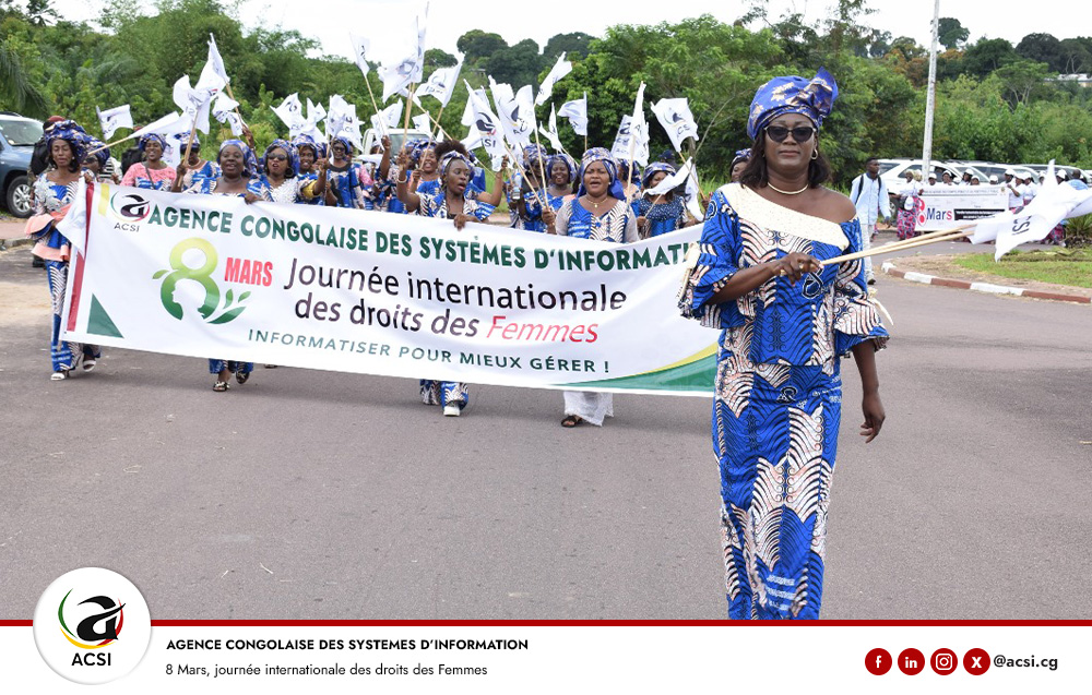 Parade de la gente féminine de l&rsquo;ACSI à Kinkala à l&rsquo;occasion du 8 mars
